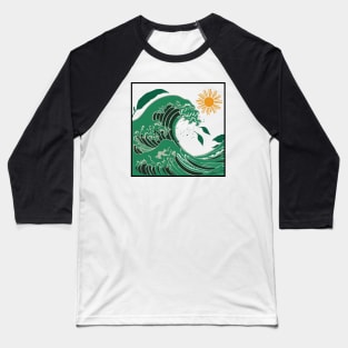 GREEN WAVE Baseball T-Shirt